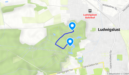 Kartenausschnitt Schlosspark Ludwigslust